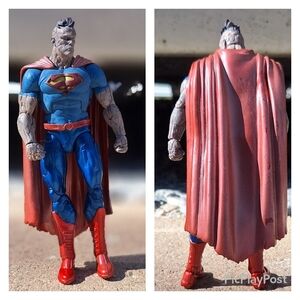 DC Comics Super Villains Bizarro Action Figure Collectible/ Red and Blue Costume